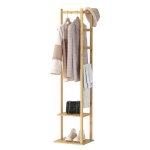 Portant  vtements dentre en bambou penderie vtement porte manteau sur pieds 155x38x30cm