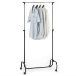 Portant  vtements tiger penderie simple sur roulettes vestiaire mobile avec 1 barre de hauteur rglable ...