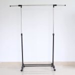 Portant à vêtements mobile télescopique huole - métal noir - pliable et portable - 170x110x45cm Portant à vêtements mobile télescopique huole - métal noir - pliable et portable - 170x110x45cm