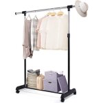 Portant � vetement solide penderie � v�tement sur roulettes avec hauteur r�glable de 92 - 170 cm tringle ...