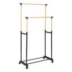 5five - portant  vtements woody en double mtal et plastique 165x86cm