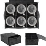 Porte - assiettes en feutre pour camping - car - 28 x 21 cm - support en verre pour camping - car bo�te ...