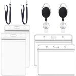 Porte badge avec porte carte transparentporte badge tour de cou3 ensemble comprend 2 cordon2 porte badge ...