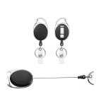 Porte badge enrouleur 2 pièces porte - clés retractableavec ressort renforcé avec enrouleur de ceinture ... Porte badge enrouleur 2 pièces porte - clés retractableavec ressort renforcé avec enrouleur de ceinture ...