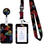 Porte badge - papillon - rtractable - cordon doux - pochette inclus - 51g