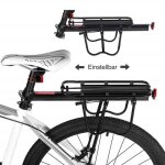 Porte - bagages vtt - v�lo arri�re rack aluminium - montage sur tige de selle - noir - jusqu� 50 kg