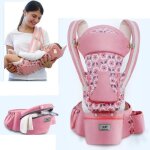 Porte - bb multifonctionnel ventral et dorsal 0 - 48 mois - quik65 - rose - poids max 20kg - multi ...