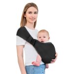 Porte bebe portable xjydncg bretelles larges extensibles avec soutien �rgonomique - noir