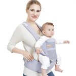Porte b�b� ventraux ergonomique 2 en 1 multiples positions multi - fonctions (gris)