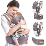 Porte - bébé ventraux ergonomique avec siège à hanche 4 en 1 multiposition pour nouveau - né bébé 0 - ... Porte - bébé ventraux ergonomique avec siège à hanche 4 en 1 multiposition pour nouveau - né bébé 0 - ...