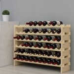 Porte - bouteilles en bois casier  vin range bouteille tagre  bouteille en 6 etages pour 60 bouteilles ...