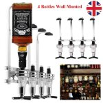 Distributeur de boisson - pro - porte - bouteille mural - acier - pour 4 bouteilles - alcool