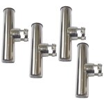Porte canne inox pour tube  22 / 25mm ( lot de 4 ) orientable inox pche bateau