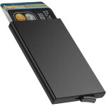 Porte - cartes de crdit automatique - footier - noir - rfid - aluminium
