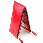Porte cartes de crdit fidlit - portefeuille - porte monnaie - rouge - pu - ultra mince pour homme ...
