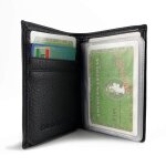 Porte - cartes en cuir - elephant dor - s5935 - noir - 2 volets - fermeture  zip
