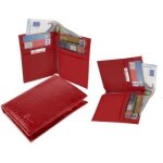 Porte - cartes - cuir - tui  cartes - rouge - 10. 5 x 7. 5 cm - mixte