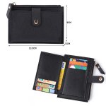 Porte - cartes en cuir pu pour hommes et femmes - funmoon - noir - porte - monnaie - synthtique - mixte ...