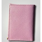 Porte carte en cuir vachette violet - marque - modle - emplacement carte 6 - emplacement billet 1
