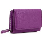 Porte carte femme xjydncg portefeuille femme court porte monnaie femme - trifold - violet
