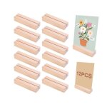 Porte carte - non spcifi - 12 pices - bois de htre - marron - support menu mariage