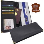 Porte chquier - addicte store - grand modle - cuir noir - 5 emplacements cartes - mixte