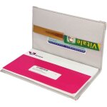 Porte ch�quier - fabrication fran�aise - gris argent - simili cuir