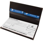 Etui chquier noir - fabrication franaise - simili cuir - 2 cartes bancaires - poches divers papiers ...