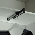 Porte - cintres extractible - xvx - support coulissant 315mm - aluminium - extensible - 12 cintres