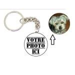 Porte cl� badge avec votre photo logo motif id�e cadeaux original personnalis�