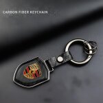 Porte - cls de cuir fibre de carbone noir remplacement pour porsche