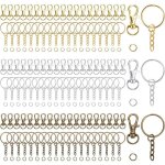 Porte - cl�s en m�tal avec fermoir mousqueton rotatif cha�ne et anneau ouvert (180 pi�ces)