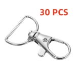 Porte - cl�s - mixte - lot de 30 fermoirs mousquetons pivotants - 40 mm - 25 mm - alliage de zinc