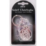 Porte cl� saint christophe rond m�tal chrom�