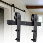 Porte coulissante - hengda - 183cm - acier au carbone - installation facile - systme silencieux