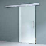 Porte coulissante intrieur 775x205cm sogood amalfi ts12 - 775 verre de scurit esg opaque avec poigne ...
