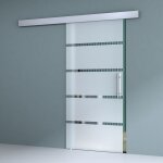 Porte coulissante intrieur 775x205cm sogood amalfits13 - 775 verre de scurit avec bandes opaques et ...