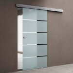 Porte coulissante intrieur 775x205cm sogood amalfi ts11 - 775 porte glissante avec bandes opaques et ...