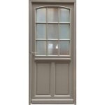 Porte dentr�e bois vitr�e alban gris quartz h215 x l90 cm c�te tableau p. droit