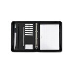 Porte document � anneaux - alassio - rondo - format a4 - simili cuir noir