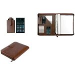 Porte document anneaux viterbo - alassio - a4 - pu - marron