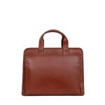 Porte - documents hexagona en cuir ref 54280 marron 36 * 29 * 15