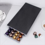 Porte - dosettes nespresso - support pouvant contenir 40 capsules empilables - surface antidrapante ...