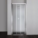 Porte de douche en niche star 120cm porte avec 3 parois coulissantes