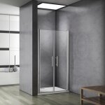 Porte de douche pivotante 105cm paroi de douche battante 6mm verre anticalcaire installation en nichehauteur ... Porte de douche pivotante 105cm paroi de douche battante 6mm verre anticalcaire installation en nichehauteur ...