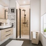 Porte de douche pivotante avec élément fixe, 90x192cm, schulte, verre 5 mm anticalcaire, style industriel, ... Porte de douche pivotante avec élément fixe, 90x192cm, schulte, verre 5 mm anticalcaire, style industriel, ...