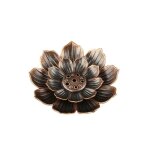 Porte encens ? bâton de lotus brûleur dencens et cône dencens support clapet avec bac À cendres Porte encens ? bâton de lotus brûleur dencens et cône dencens support clapet avec bac À cendres