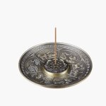 Porte - encens - lotus - zodiaque - alliage de haute qualité - design dragon et phoenix - 1 set Porte - encens - lotus - zodiaque - alliage de haute qualité - design dragon et phoenix - 1 set