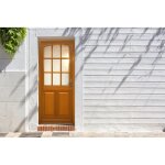 Porte dentree bois vitree alena h215xl80 pgauche + poignee et barillet ( ref 010723no) cotes tableau