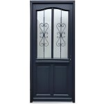 Porte dentre bois vitre sanna h215xl90 p droit cote tableau + poigne et barillet (ref 010403fp)
